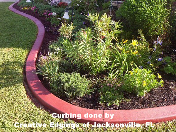 Curbing done by Creative Edgings of Jacksonville, FL