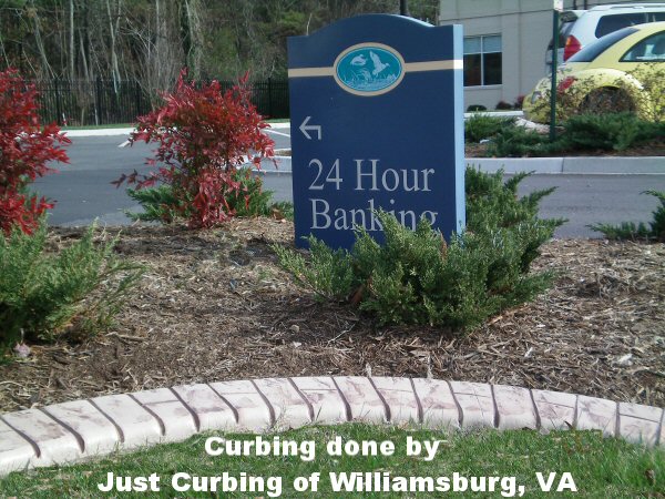 Curbing done by Just Curbing of Williamsburg, VA 