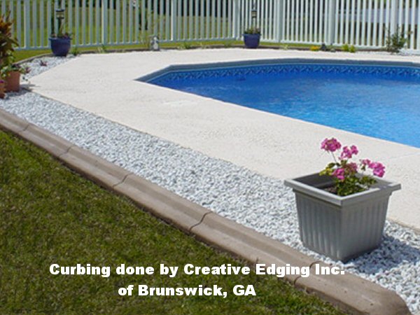 Curbing done by Creative Edings Inc. of Brunswick, GA 
