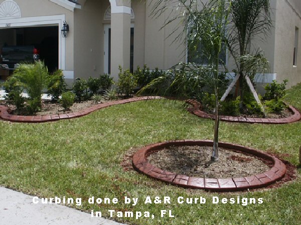 Curbing done by A&R Curb Designs in Tampa, FL