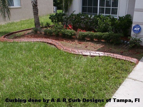 Curbing done by A & R Curb Designs of Tampa, Fl