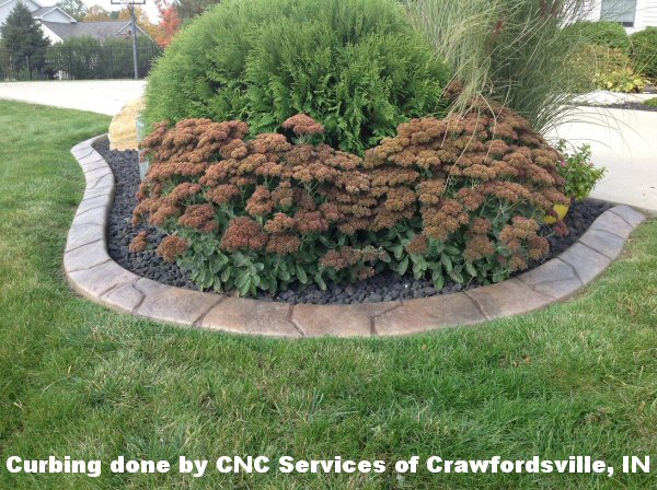 Curbing done by CNC Services of Crawfordsville, IN