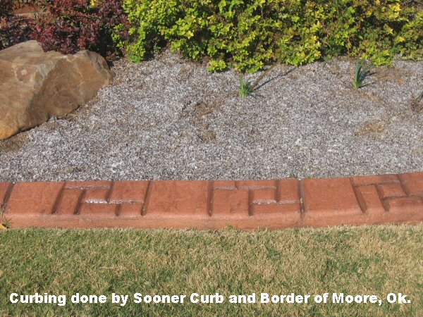 Curbing done by Sooner Curb and Border of Moore, OK