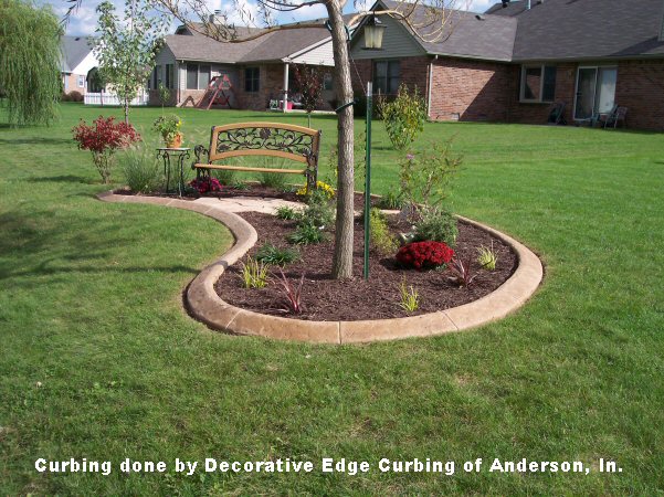 Curbing done by Decorative Edge Curbing of Anderson, IN