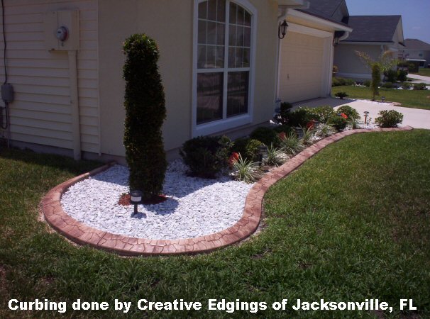 Curbing done by Creative Edgings of Jacksonville, FL