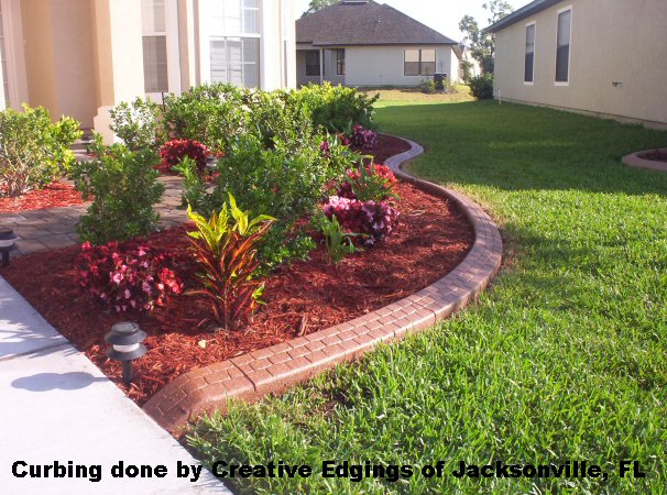 Curbing done by Creative Edgings of Jacksonville, FL