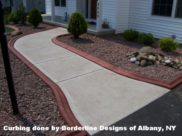 Curbing done by Borderline Designs of Albany, NY