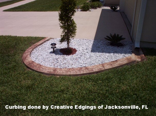 Curbing done by Creative Edgings of Jacksonville, FL 