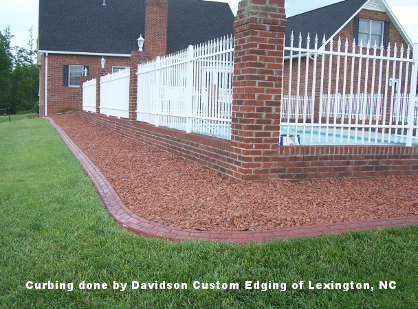 Curbing done by Davidson Custom Edging of Lexington, NC 