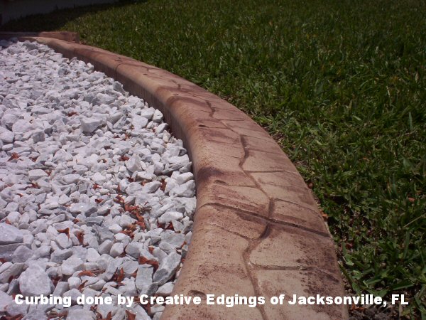 Curbing done by Creative Edgings of Jacksonville, FL