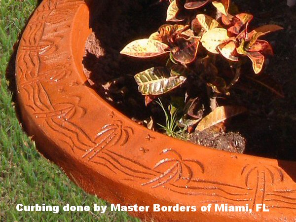 Curbing done by Master Borders of Miami, FL 