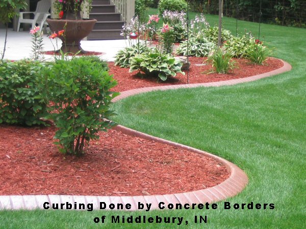 Curbing done by Concrete Borders of Middlebury, IN