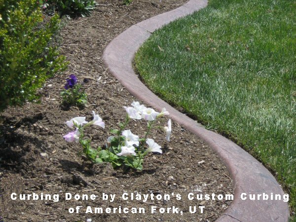 Curbing done by Clayton's Custom Curbing of American Fork, UT