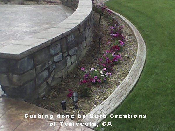 Curbing done by Curb Creations of Temecula, CA