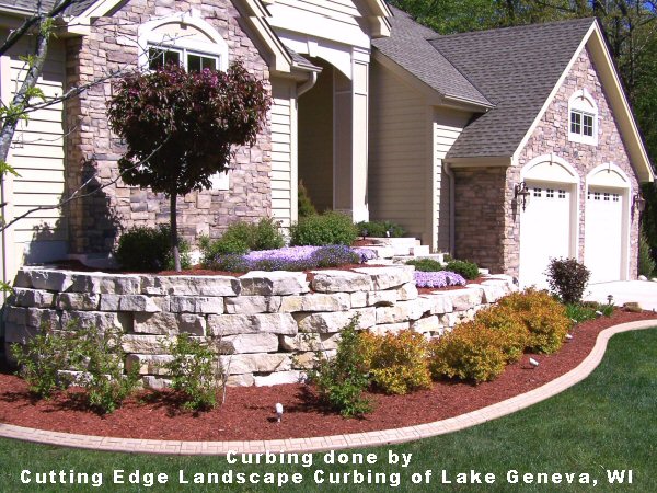 Curbing done by Cutting Edge Landscape Curbing of Lake Geneva, WI