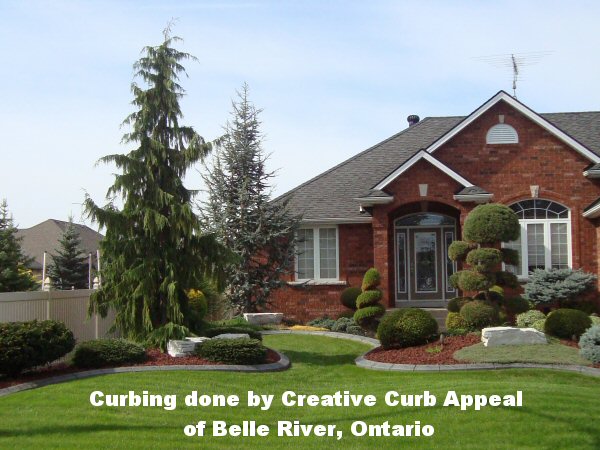 Curbing done by Creative Curb Appeal of Belle River, Ontario