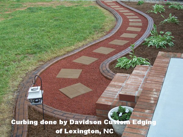 Curbing done by Davidson Custom Edging of Lexington, NC