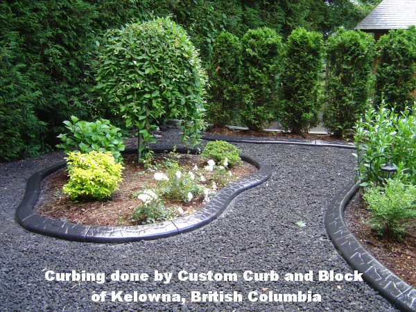 Curbing done by Custom Curb and Block of Kelowna, British Columbia 