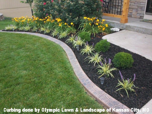 Curbing done by Olympidc Lawn & Landscape of Kansas City, MO