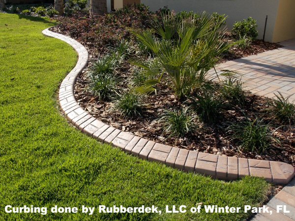 Curbing done by Rubberdek, LLC of Winter Park, FL