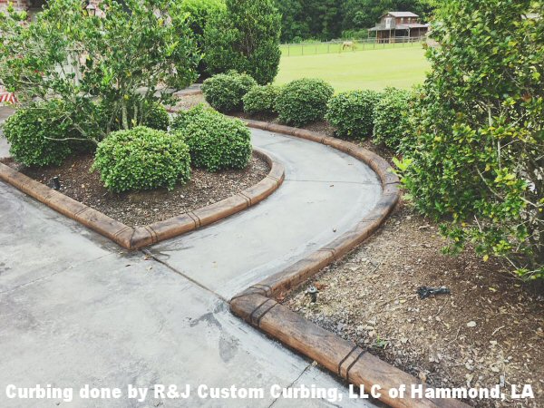 Curbing done by R&J Custom Curbing of Hammond, LA